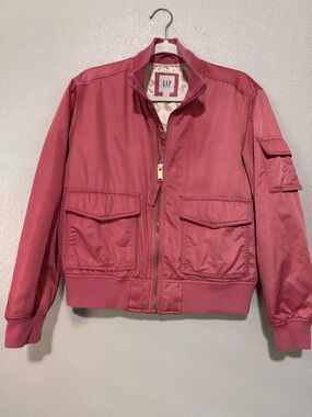 GAP Dusty Rose Utility Bomber Jacket